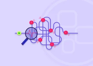 Ilustración de Code-Cube.io un salvavidas digital, que automatiza la supervisión de etiquetas y dataLayer cuando resulta difícil contratar analistas web técnicos.